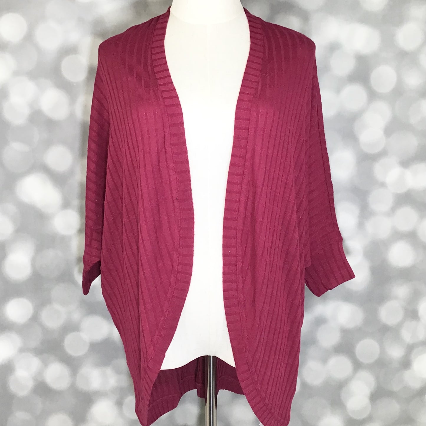 LuLaRoe Tracy Cocoon Cardigan - Solid Berry Magenta