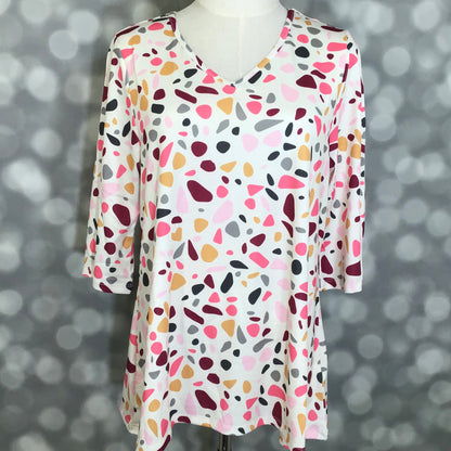 LuLaRoe LuLaRoe Eden Top - Blush Petal Terrazzo 
