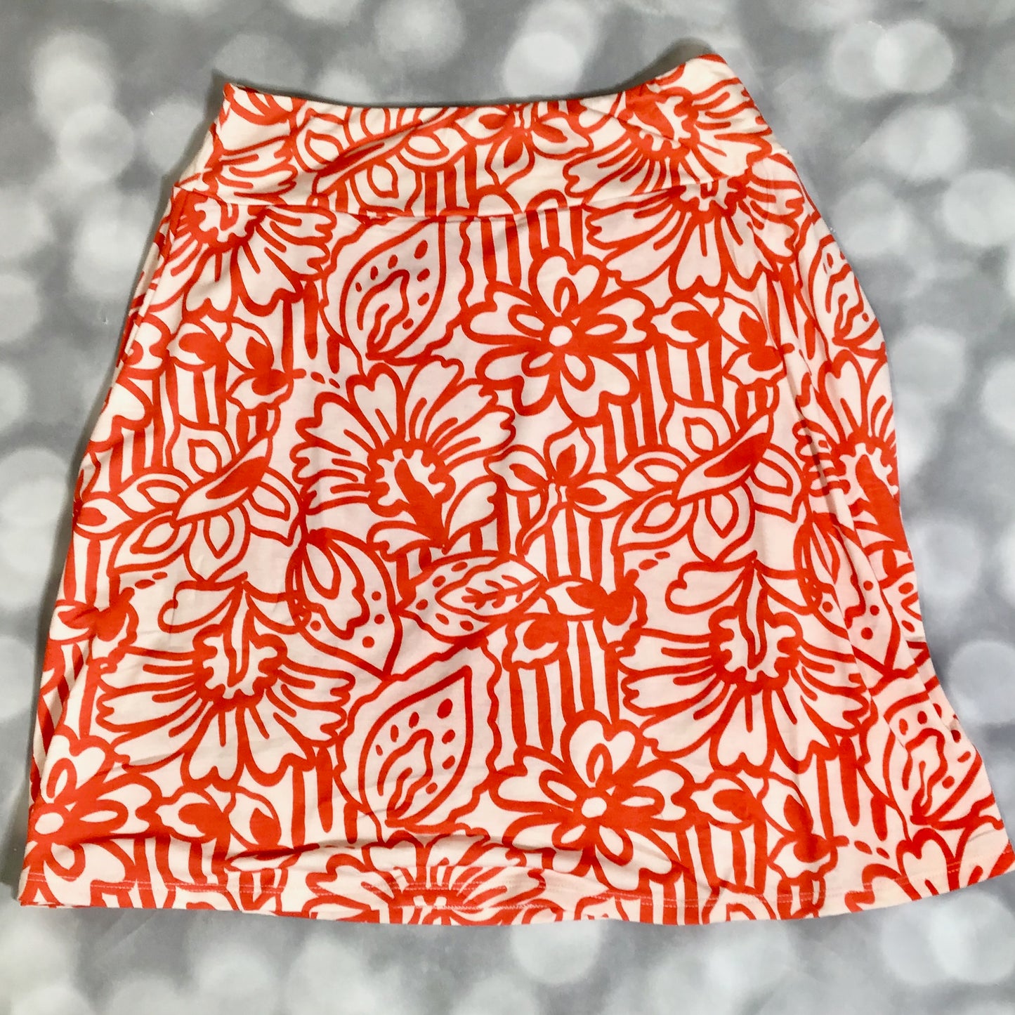LuLaRoe LuLaRoe Eileen Skort - Poppy Coral Garden Sketch 