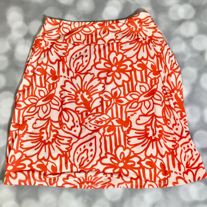 LuLaRoe LuLaRoe Eileen Skort - Poppy Coral Garden Sketch 
