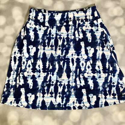 LuLaRoe LuLaRoe Eileen Skort - Indigo Shibori Drift 