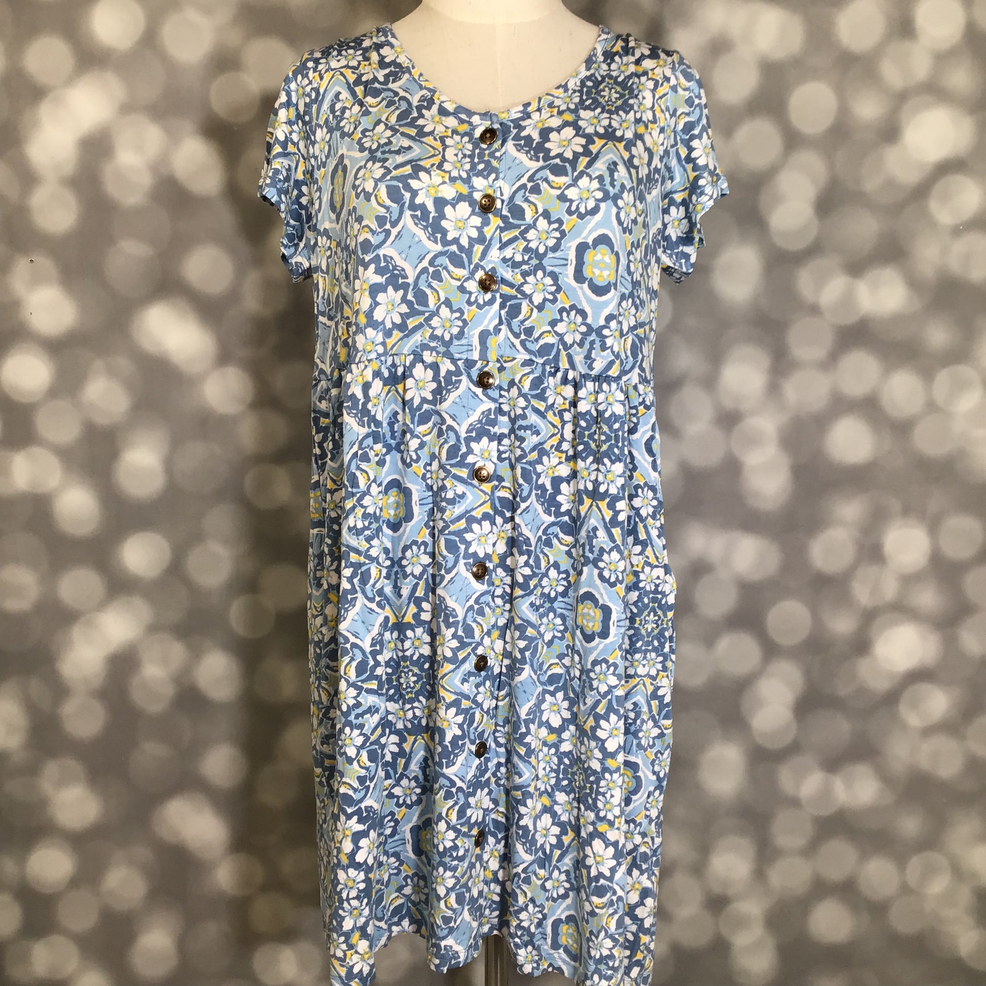 LuLaRoe LuLaRoe Heidi Dress - Blue Haven Medallion 