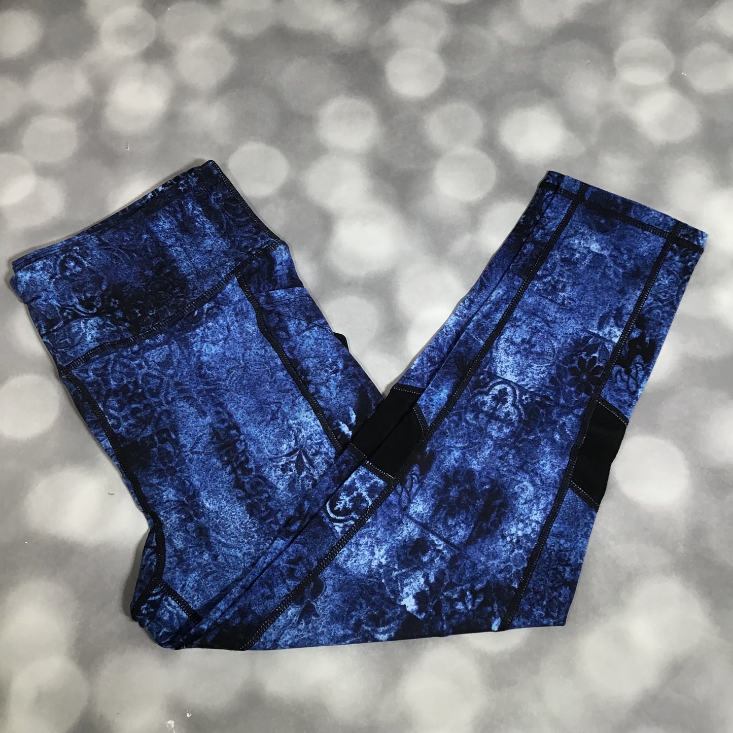 LuLaRoe LuLaRoe RISE Fearless Crop Legging - Midnight Tide Marble 
