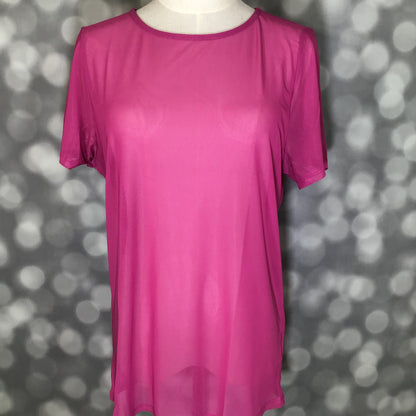 LuLaRoe LuLaRoe Miranda Mesh T - Solid Orchid Pink 