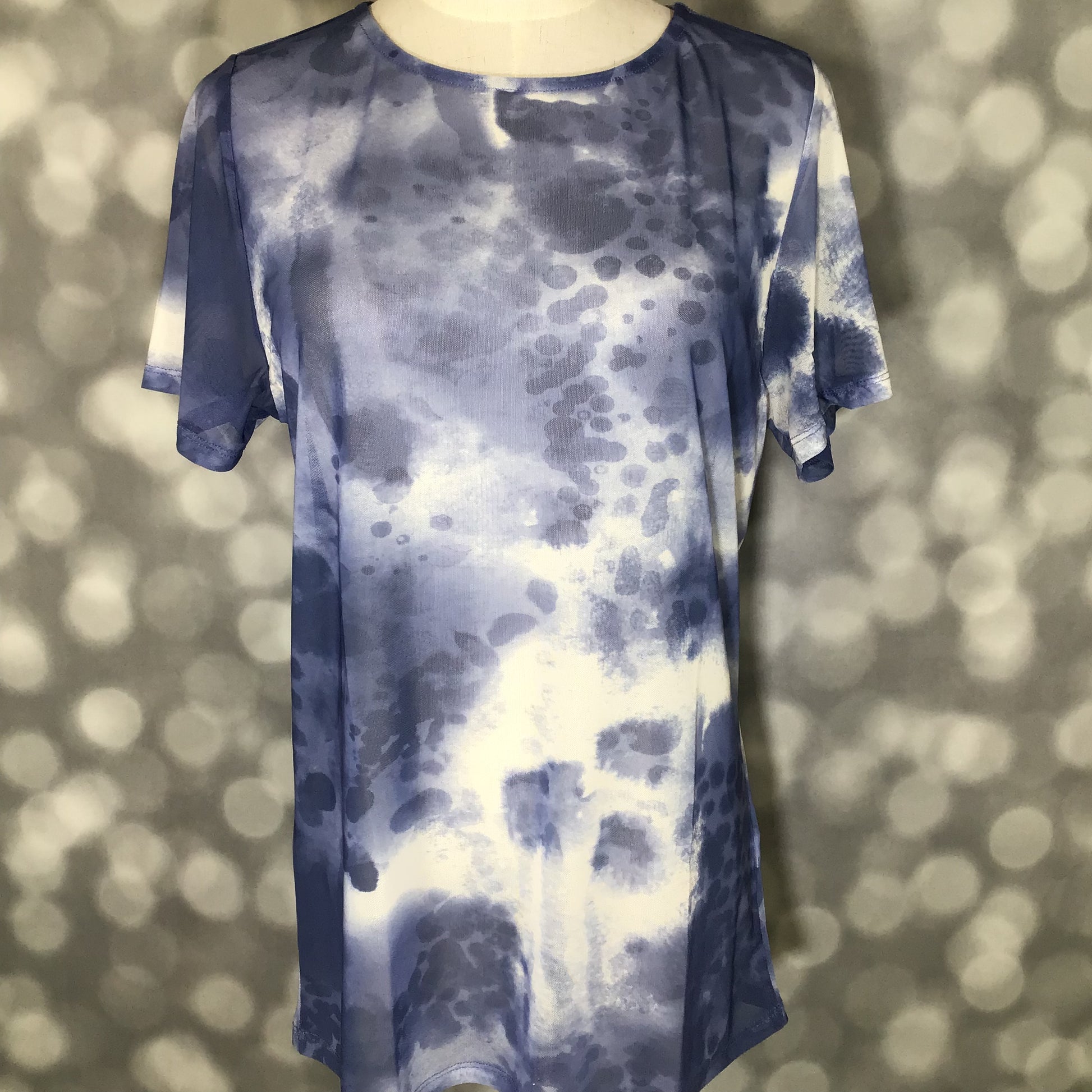 LuLaRoe LuLaRoe Miranda Mesh T - Midnight Indigo Tide 