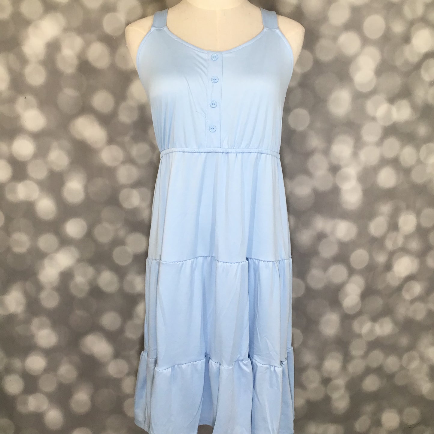 LuLaRoe Amanda Dress – Solid Baby Blue
