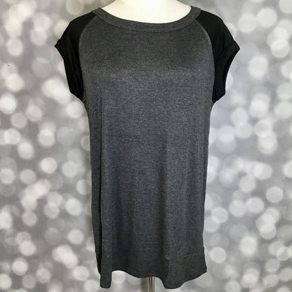 LuLaRoe Ashley Raglan T - Solid Deep Charcoal