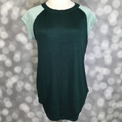 LuLaRoe Ashley Raglan T - Solid Forest Pine