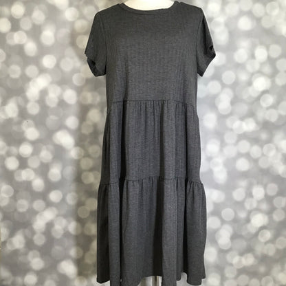 LuLaRoe Ariel Tiered Dress - Solid Deep Charcoal