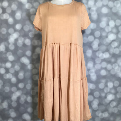 LuLaRoe Ariel Tiered Dress - Solid Warm Apricot