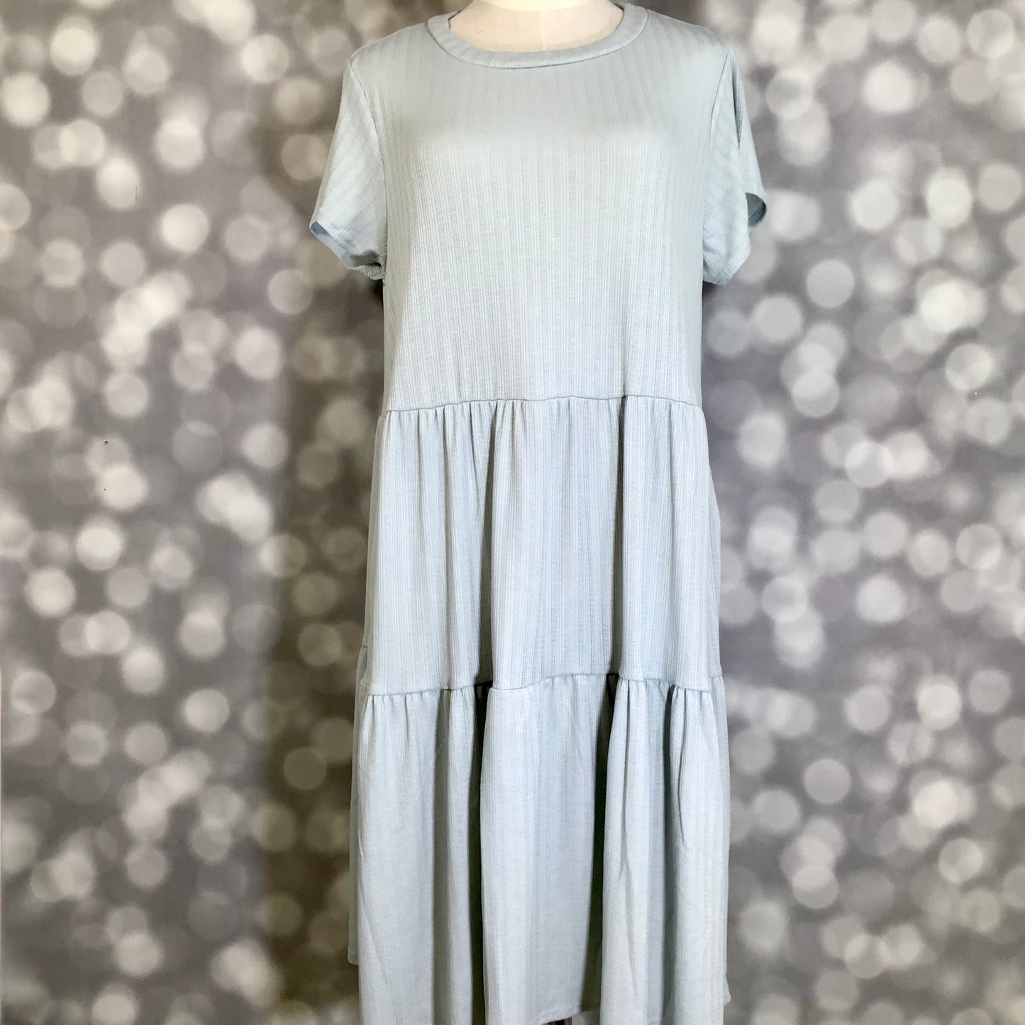 LuLaRoe Ariel Tiered Dress - Solid Misty Sage