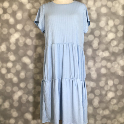LuLaRoe Ariel Tiered Dress - Solid Powder Blue