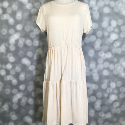 LuLaRoe Ariel Tiered Dress - Solid Soft Ivory