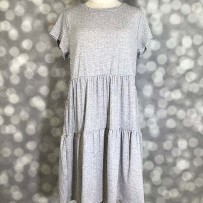 LuLaRoe Ariel Tiered Dress - Solid Heather Silver