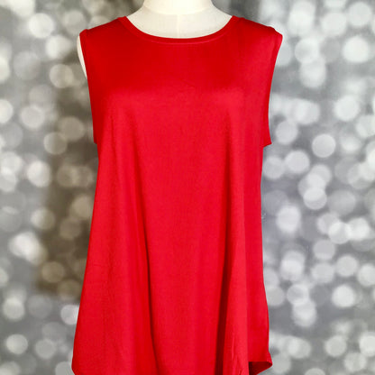 LuLaRoe Cocoa Sleeveless Top - Solid True Red