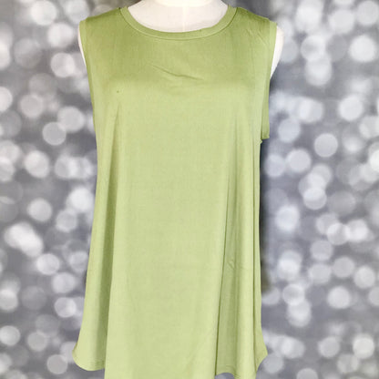 LuLaRoe Cocoa Sleeveless Top - Solid Soft Sage