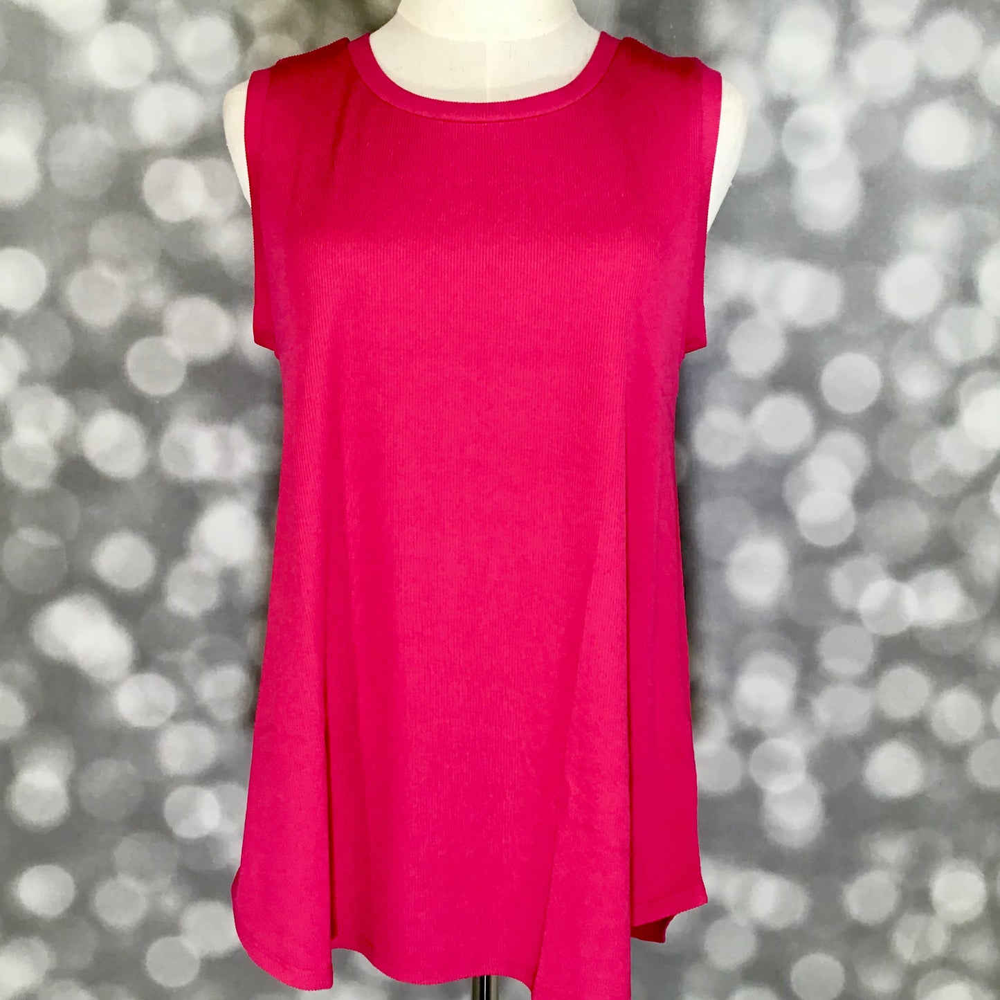 LuLaRoe Cocoa Sleeveless Top - Solid Vibrant Fuchsia