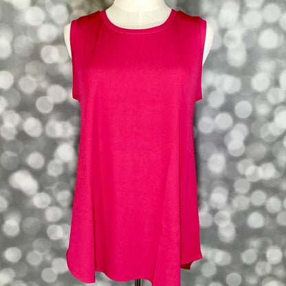 LuLaRoe Cocoa Sleeveless Top - Solid Vibrant Fuchsia