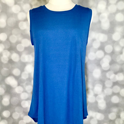 LuLaRoe Cocoa Sleeveless Top - Solid Royal Sapphire