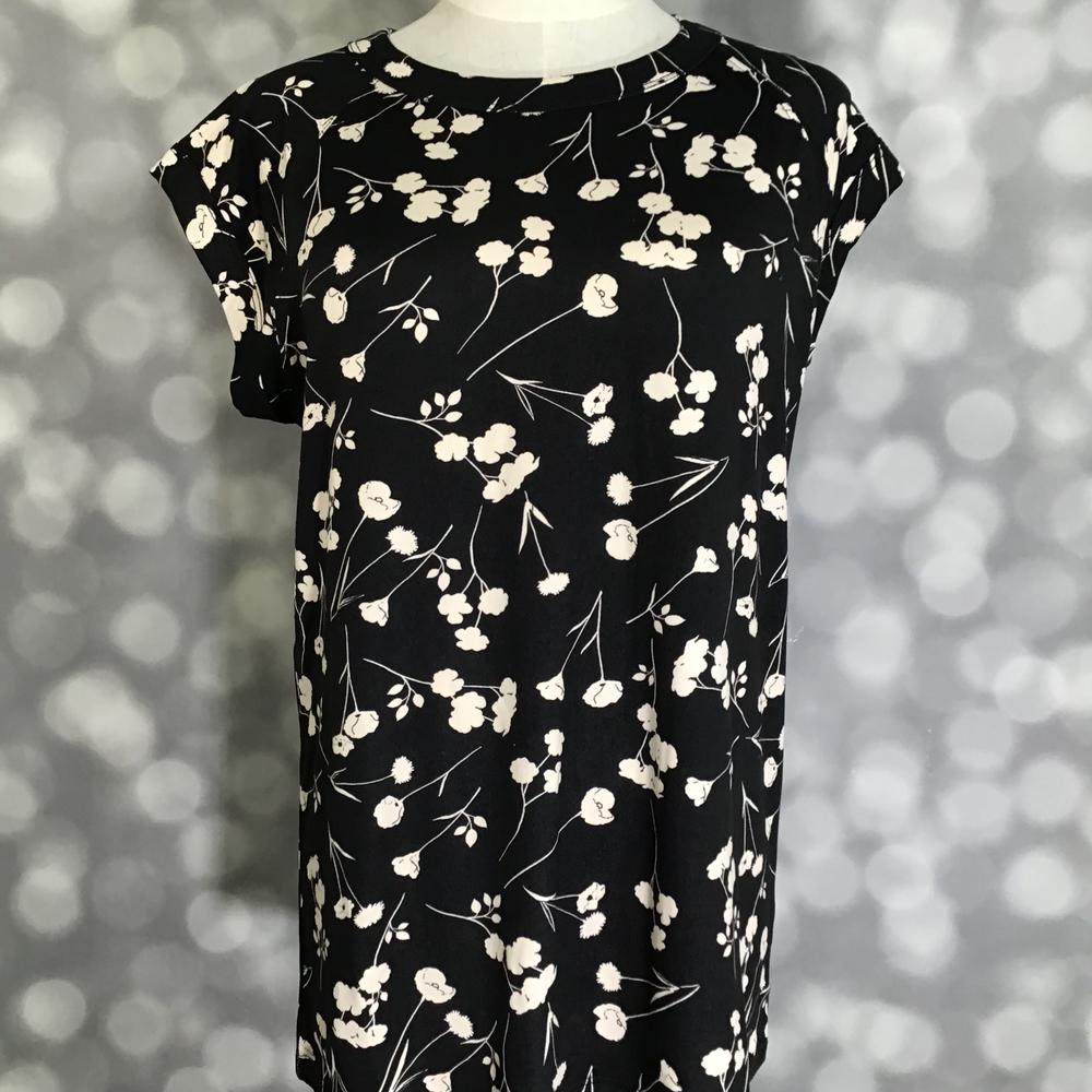 LuLaRoe Ashley Raglan T - Midnight Wildflower Meadow