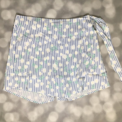 LuLaRoe Rose Wrap Skort - Sky Blossom Stripe