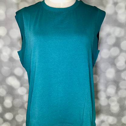 LuLaRoe Suzanne Cap Sleeve Top - Solid Teal