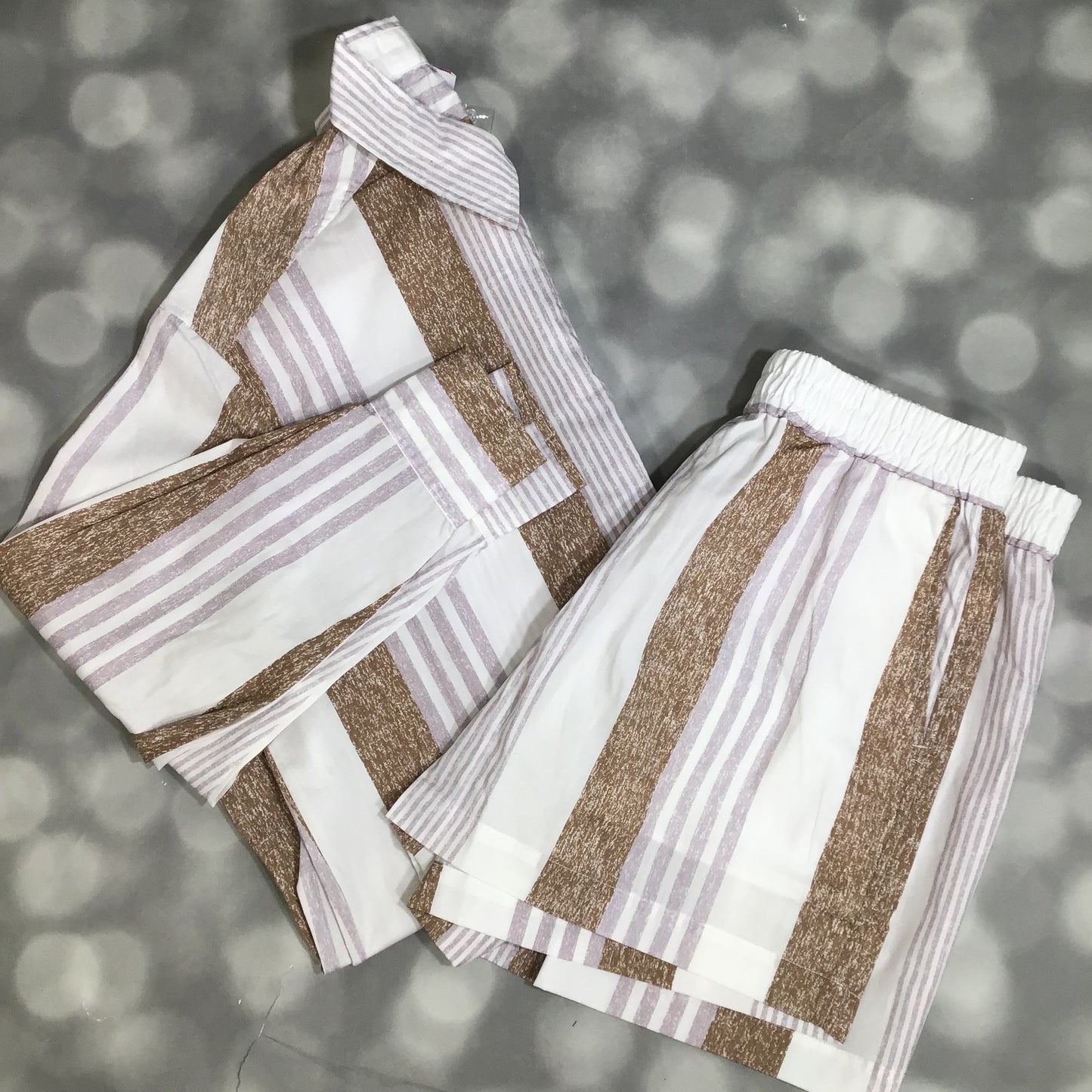 LuLaRoe Polly Set - Natural Cabana Stripe