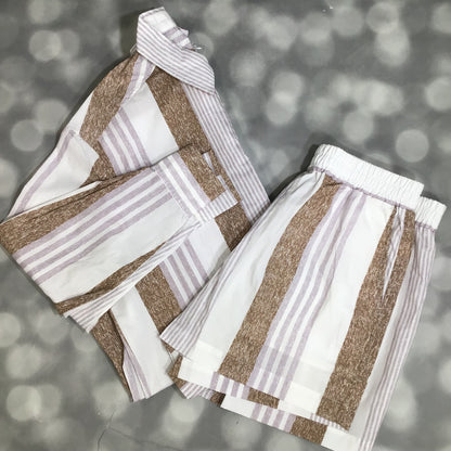 LuLaRoe Polly Set - Natural Cabana Stripe