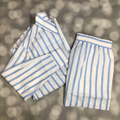 LuLaRoe Polly Set - Sky Cabana Stripe