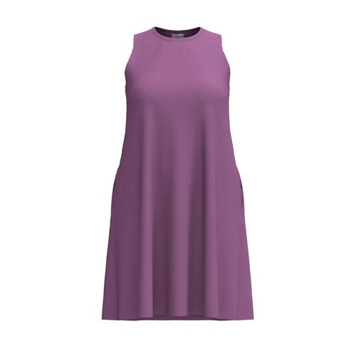 LuLaRoe Charlotte Dress - Solid Orchid Pink Sleeveless A-Line Dress with Pockets
