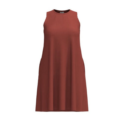 LuLaRoe Charlotte Dress - Solid Terracotta Sleeveless A-Line Dress with Pockets