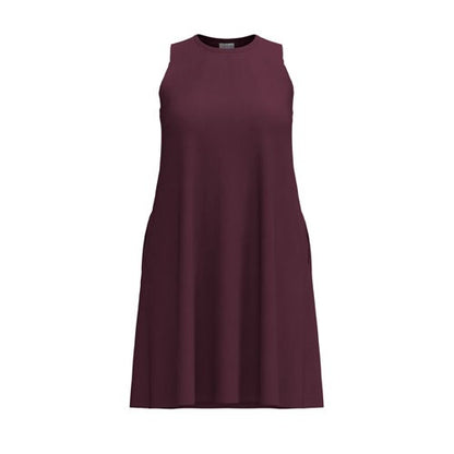 LuLaRoe Charlotte Dress - Solid Rich Plum Sleeveless A-Line Dress with Pockets