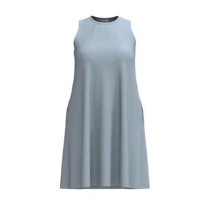 LuLaRoe Charlotte Dress - Solid Powder Blue Sleeveless A-Line Dress with Pockets