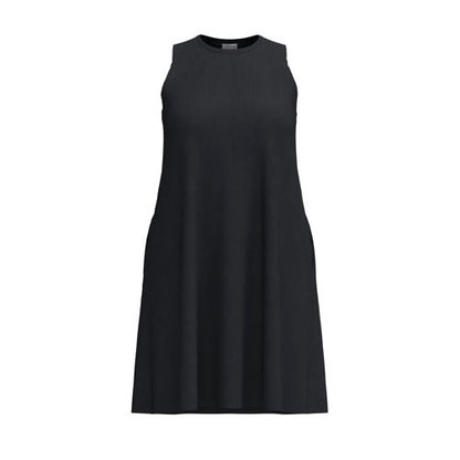 LuLaRoe Charlotte Dress - Solid Black Sleeveless A-Line Dress with Pockets