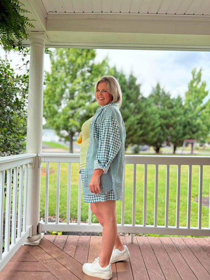 LuLaRoe Polly Set - Sage Gingham