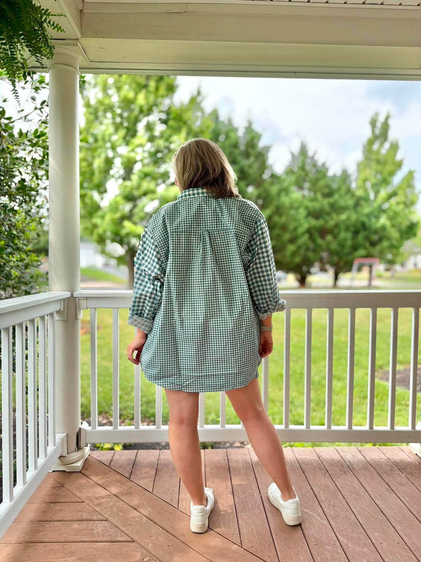 LuLaRoe Polly Set - Sage Gingham