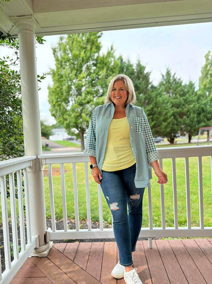 LuLaRoe Polly Set - Sage Gingham