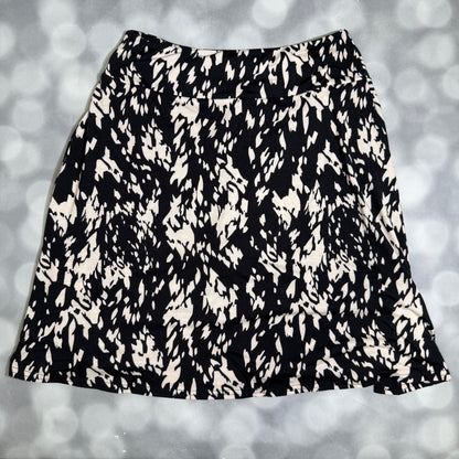LuLaRoe Eileen Skort - Black & Ivory Abstract Print