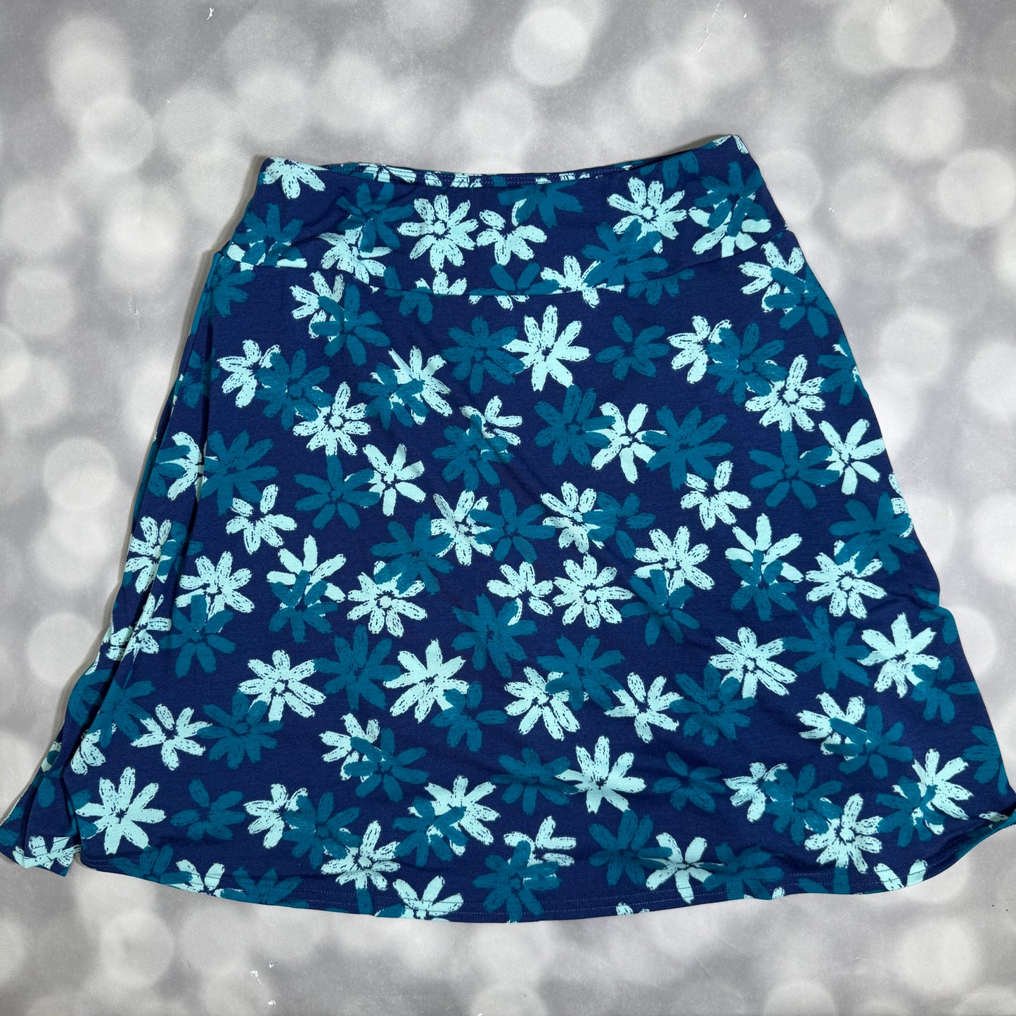 LuLaRoe Eileen Skort - Navy & Teal Daisy Floral