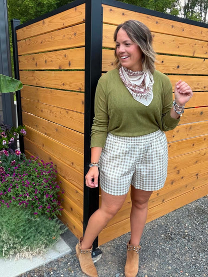 LuLaRoe Maggie Textured Knit Top - Solid Olive Green