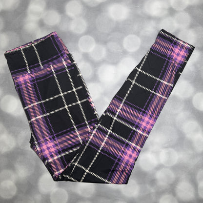 LuLaRoe 2026 Halloween Leggings – Black, Purple, Pink & Ivory Plaid