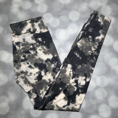 LuLaRoe 2026 Halloween Leggings – Black, Charcoal & Ivory Tie-Dye