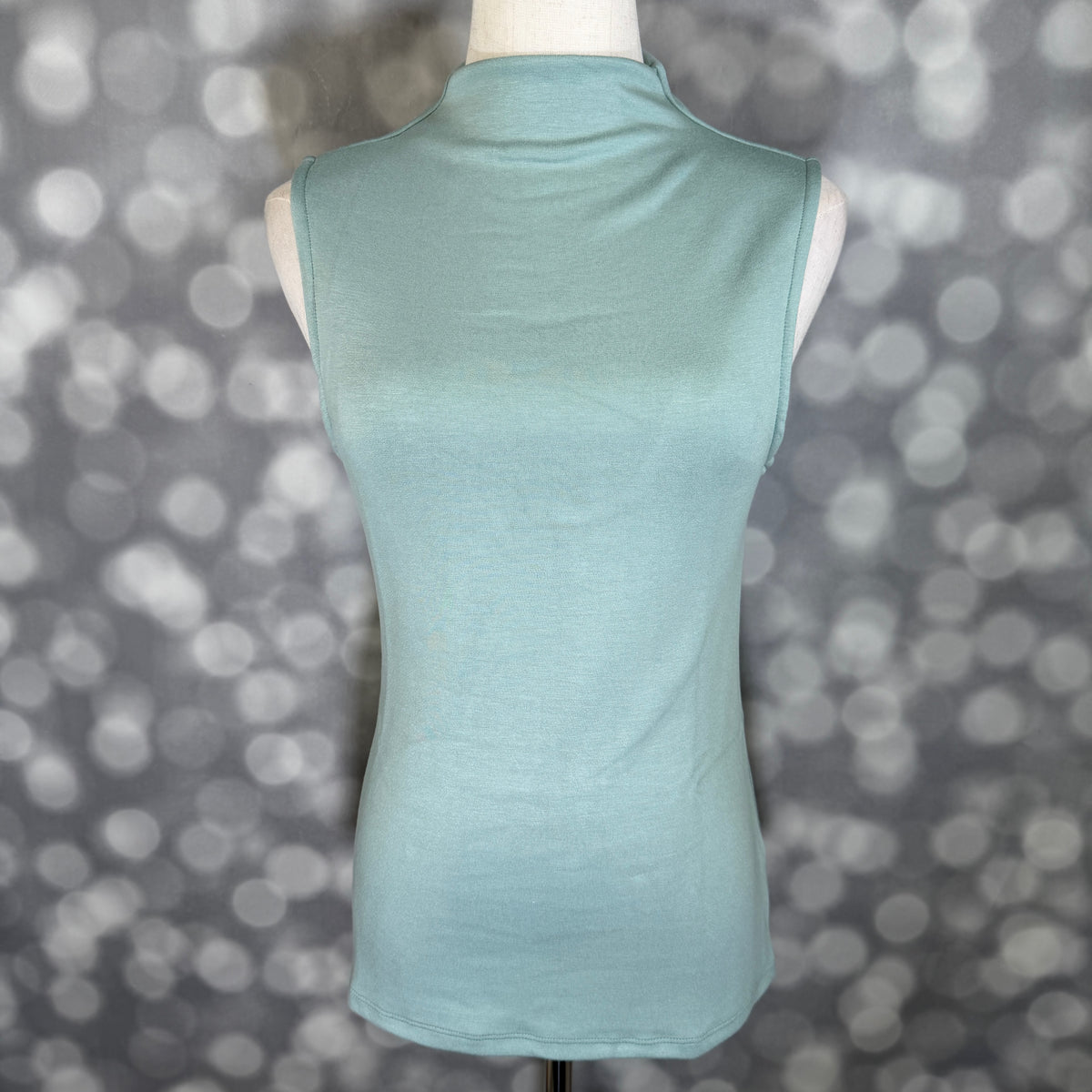 LuLaRoe Ramona Mock Neck Tank – Solid Soft Sage Green