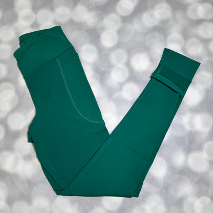 LuLaRoe LuLaRoe WarmTech Fleece-Lined Leggings - Solid Forest Green 