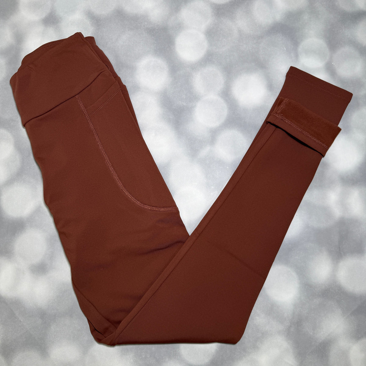 LuLaRoe LuLaRoe WarmTech Fleece-Lined Leggings - Solid Warm Chocolate Brown 