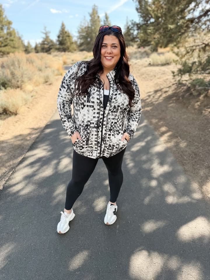 LuLaRoe LuLaRoe RISE Bold Yoga Jacket – Urban Pixel Weave 
