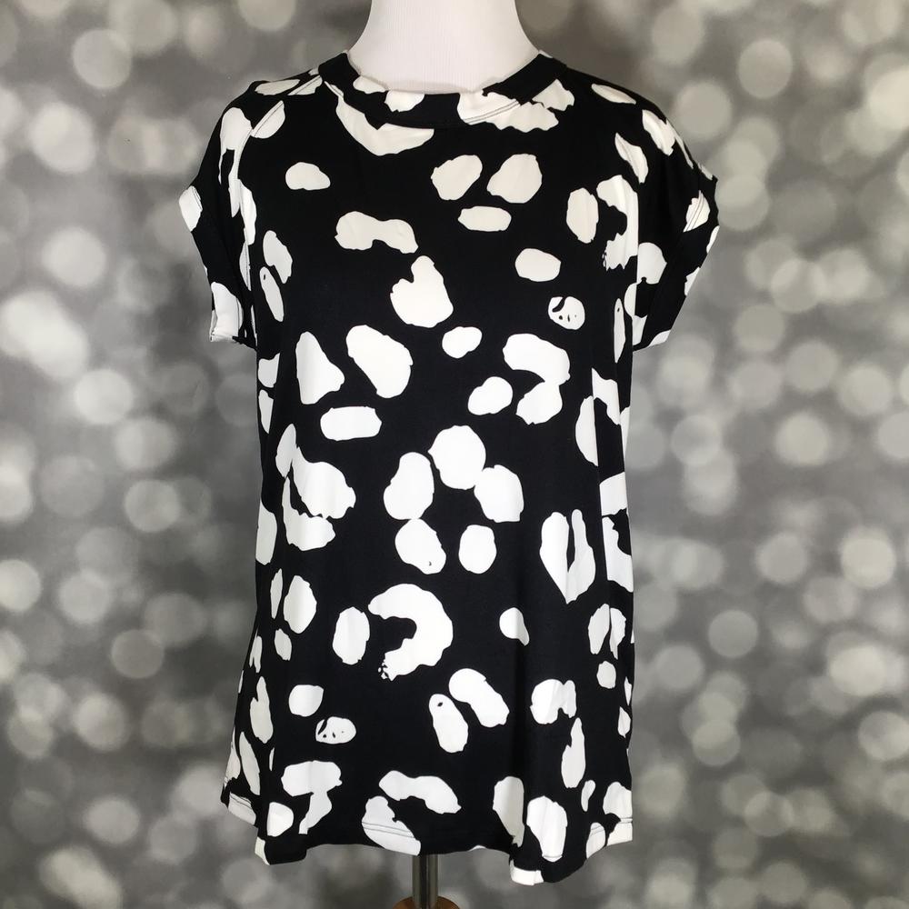 LuLaRoe Ashley Raglan T - Midnight Pebble Print