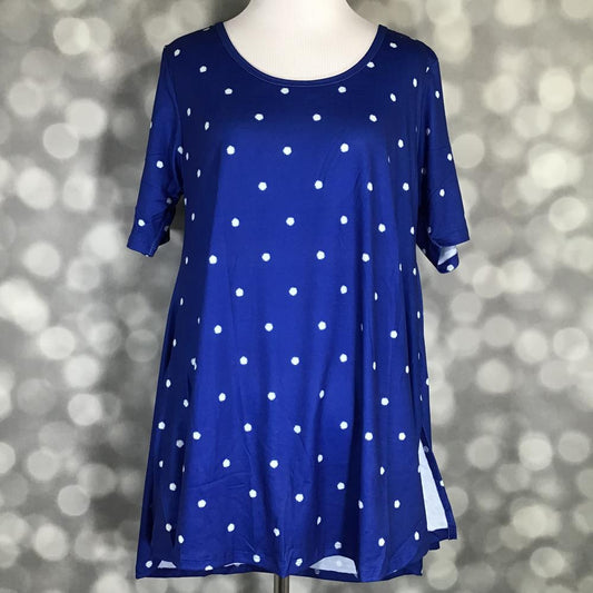 Perfect T - Blue White Polka Dot