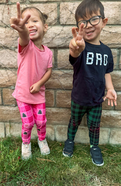 LuLaRoe Holiday Leggings - Peppermint Party Plaid