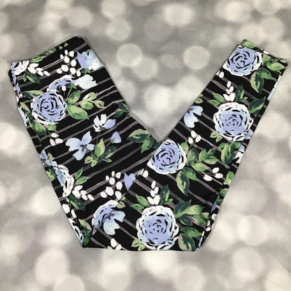LuLaRoe Single Print - Leggings - Midnight Blooms Floral 